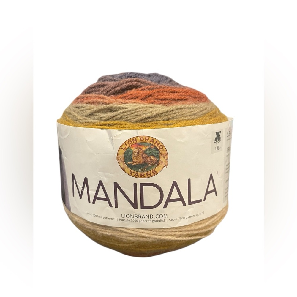 Lion Brand Mandala Ombre Cake 100% Acrylic Yarn Centaur 214β New 5.3 oz Colorful